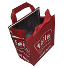 Красным небольшим сумки изолированные обедом более крутые для замороженных продуктов, логотипа шелковой ширмы