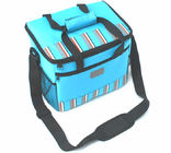 полиэфир 600D обнажает изолированный мешок пикника с ручкой Tote, синью/зеленым цветом
