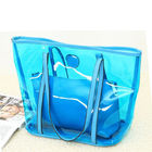 Прозрачные мешки Tote дам освобождают сумки PVC, Орандж/красный цвет/синь