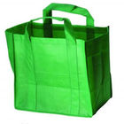 Подгонянные мешки бакалеи зеленого цвета Non сплетенные с логосом напечатанным шелковой ширмой
