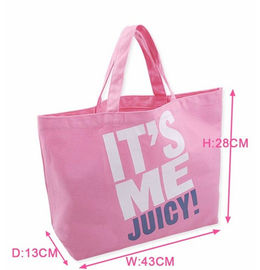 Напечатанные пинком сумки хлопка дам сумок Тоте холста для супермаркета дам